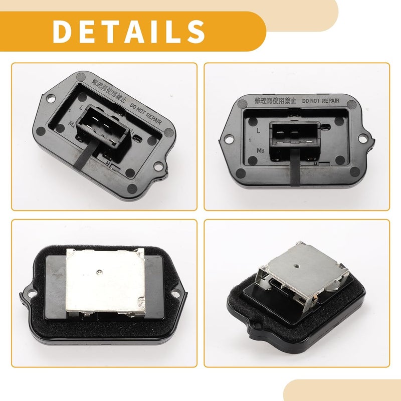 Partuto HVAC Blower Motor Resistor No.79330SV4003 Heater Blower Resistor for Honda Accord 1994-1997 Metal ABS Black - Image 5